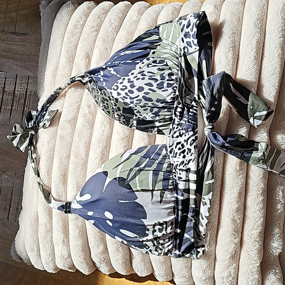 Bar III Tropical Print Bikini Top